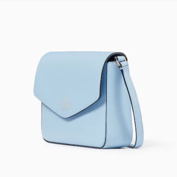 NWT Kate Spade Sadie Envelope Crossbody Celeste Blue Saffiano Leather NEW - Picture 3 of 6